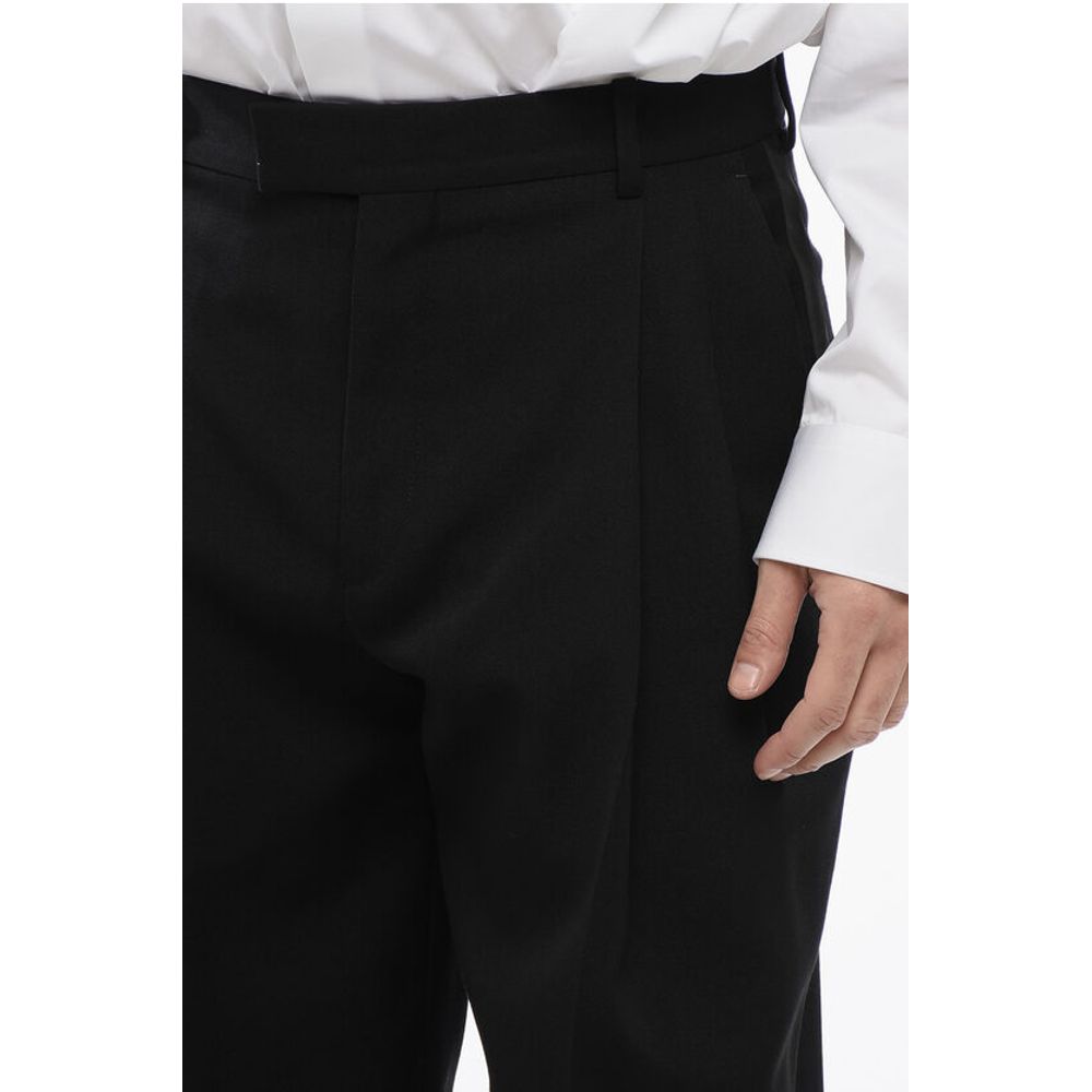 Double Pleated High Waisted Wool Pants