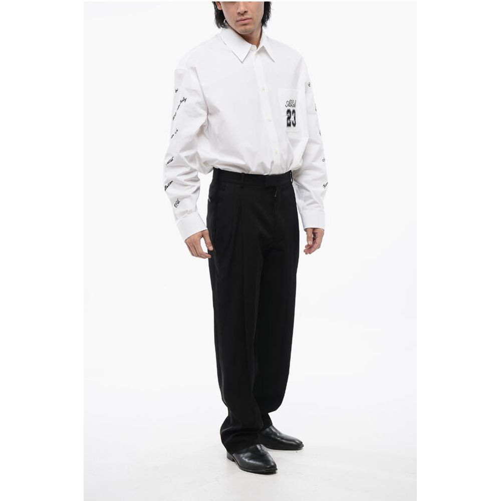 Double Pleated High Waisted Wool Pants