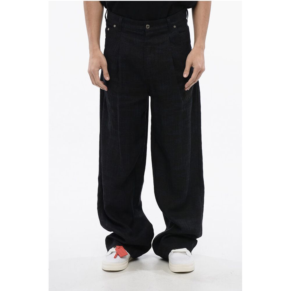 Pleated Baggy Tapered Fit 90SLOGO Linen Pants