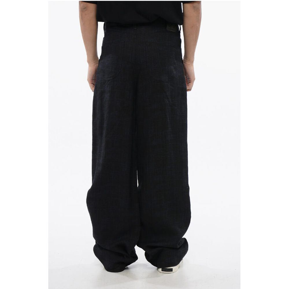 Pleated Baggy Tapered Fit 90SLOGO Linen Pants