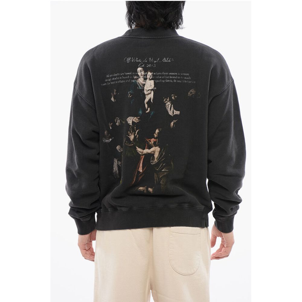 Brushed Cotton Printed MARY Crewneck Sweatshirt