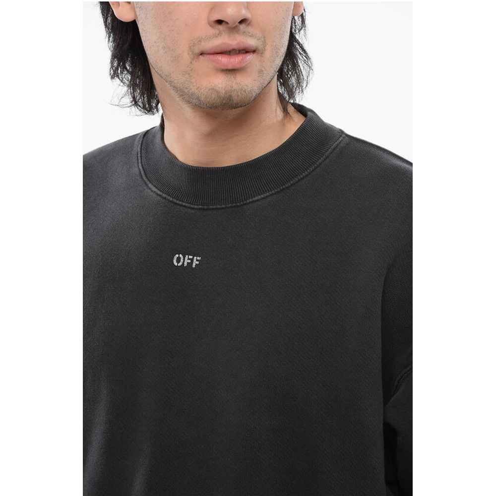 Brushed Cotton Printed MARY Crewneck Sweatshirt