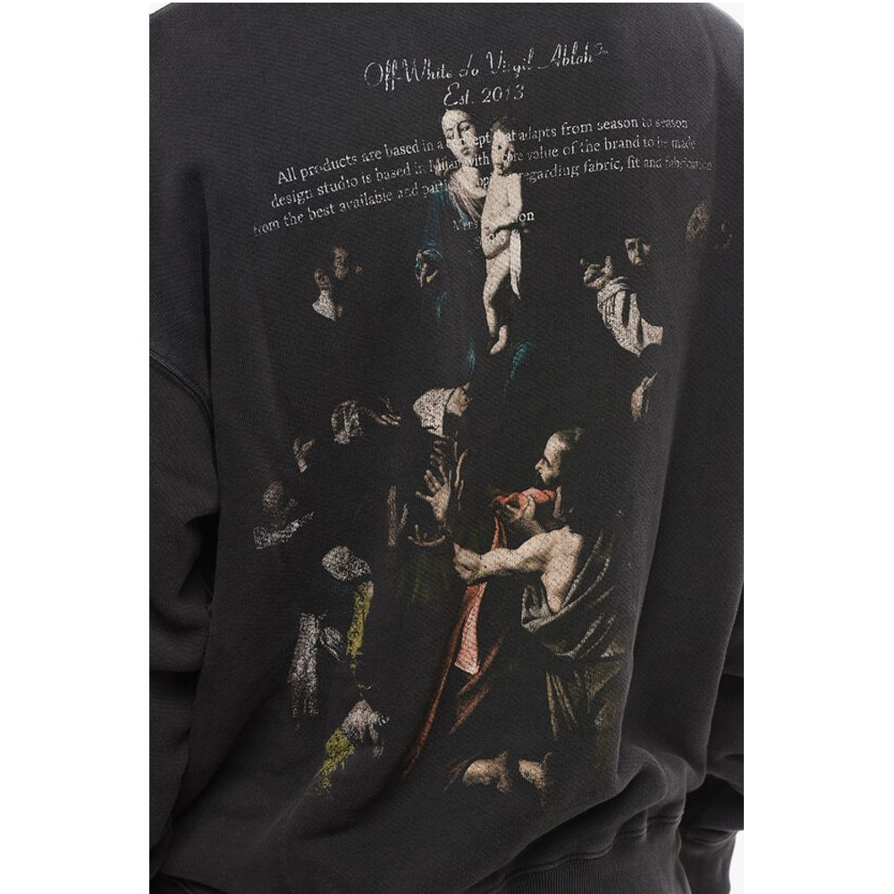 Brushed Cotton Printed MARY Crewneck Sweatshirt
