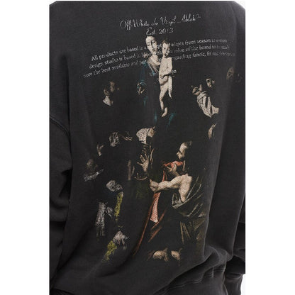 Brushed Cotton Printed MARY Crewneck Sweatshirt