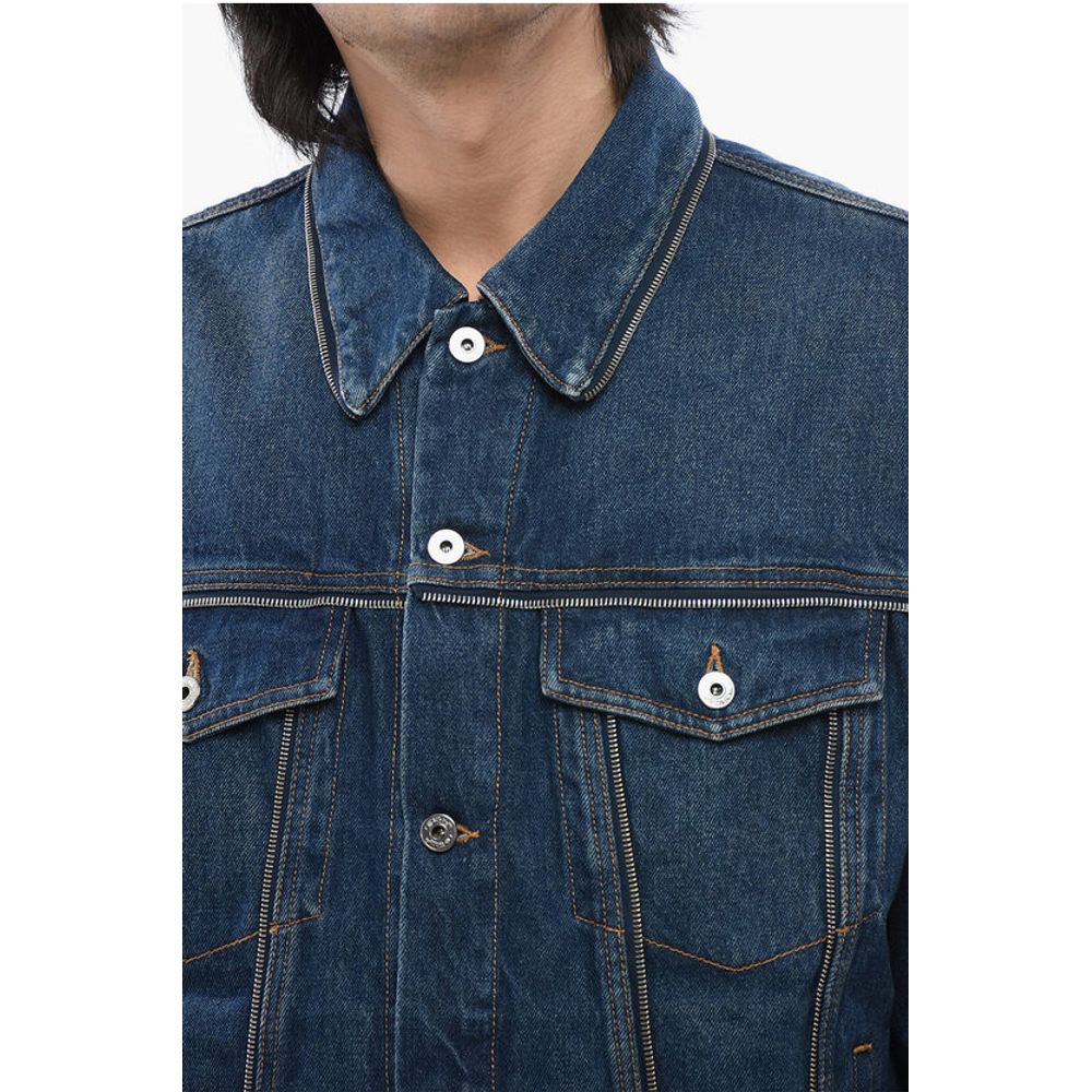 Denim Jacket With Zip Detail