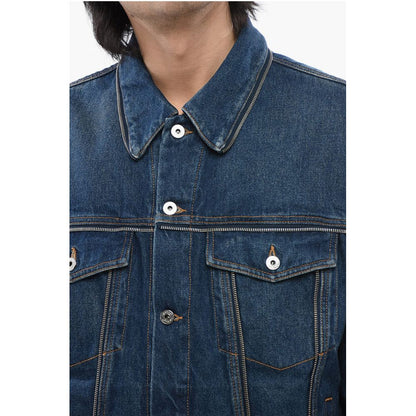 Denim Jacket With Zip Detail