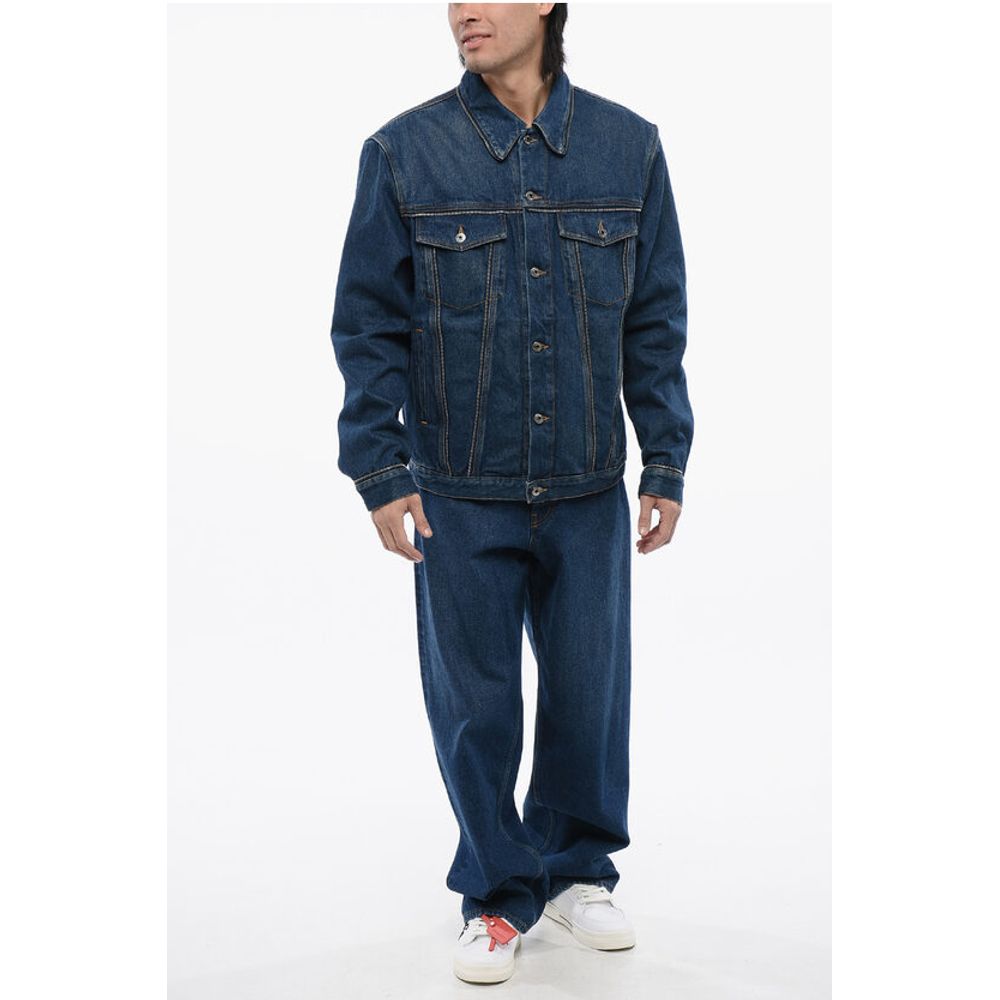 Denim Jacket With Zip Detail