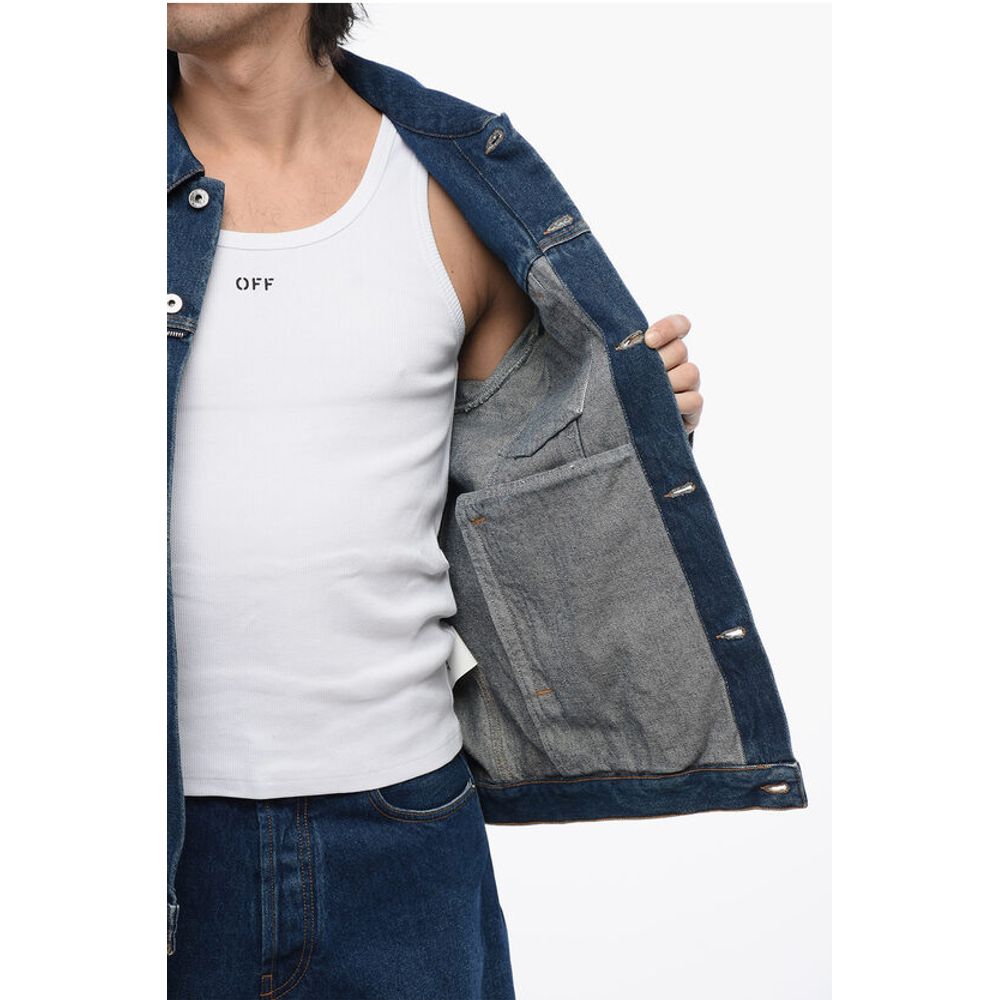 Denim Jacket With Zip Detail