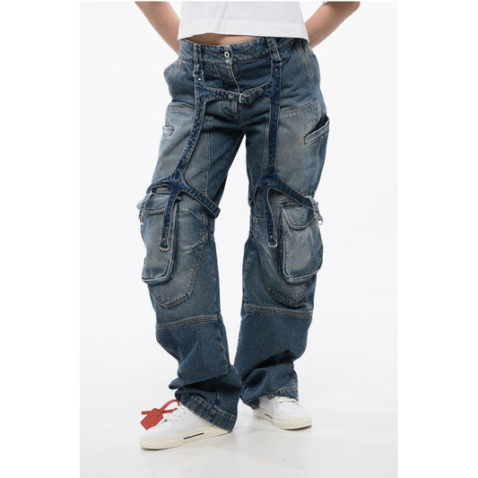 Loose Fit Cargo Jeans with Regular Waist