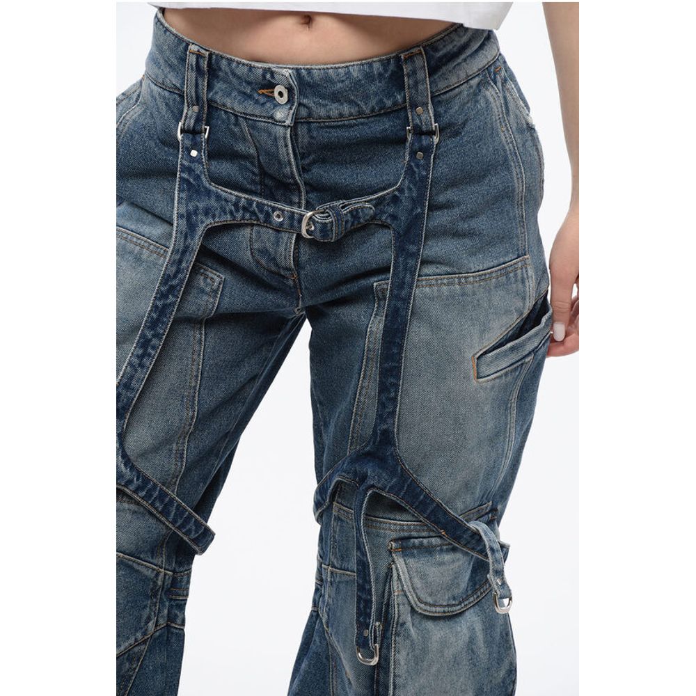 Loose Fit Cargo Jeans with Regular Waist
