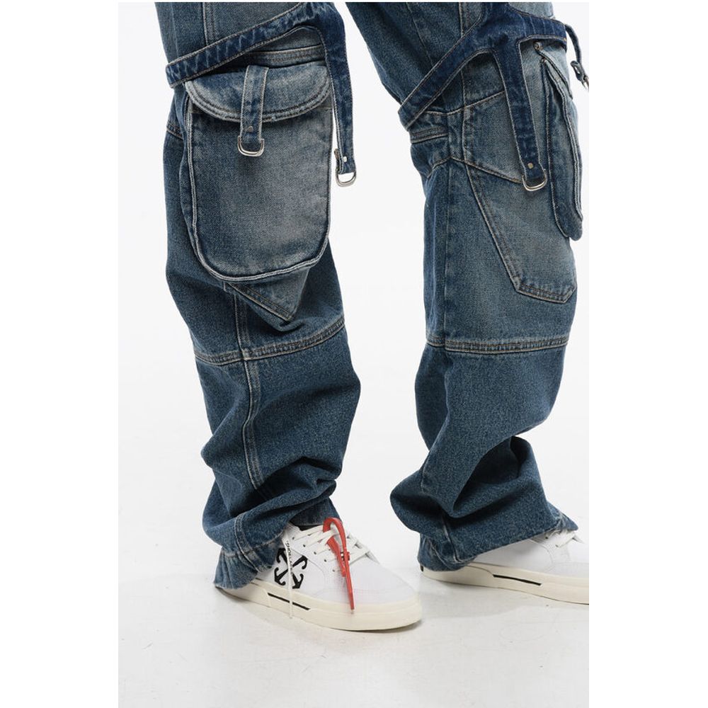 Loose Fit Cargo Jeans with Regular Waist
