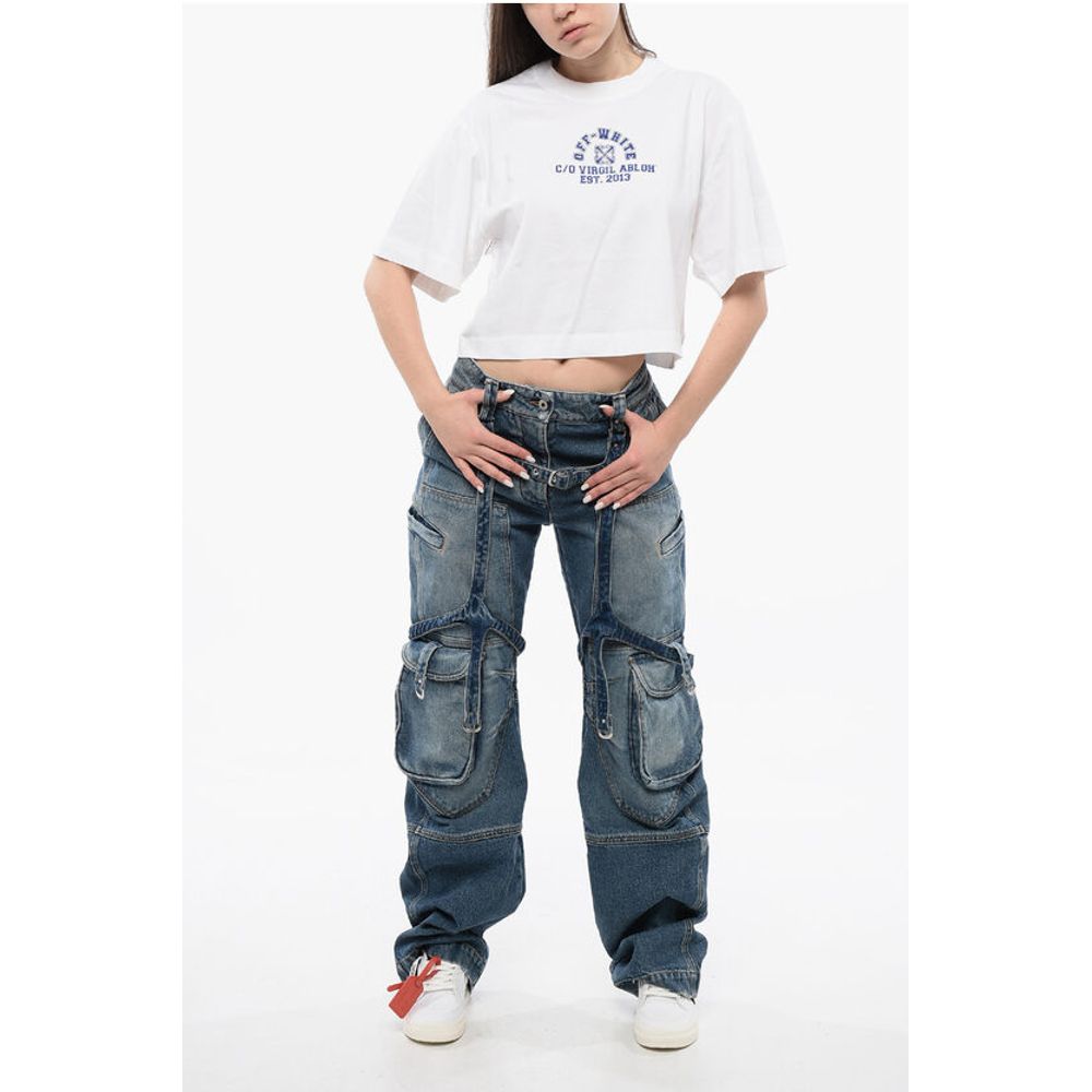Loose Fit Cargo Jeans with Regular Waist