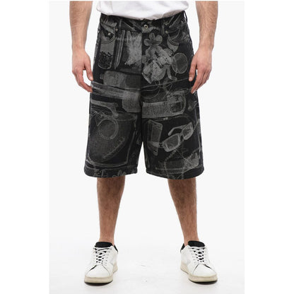 High Waisted Jacquard XRAY Denim Shorts