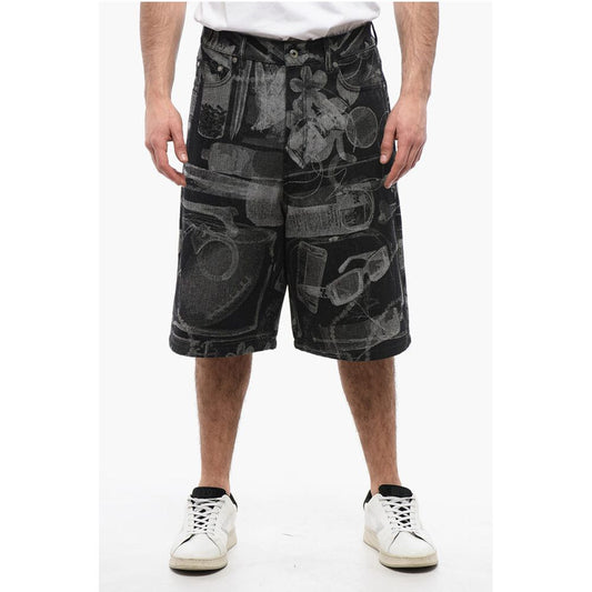 High Waisted Jacquard XRAY Denim Shorts