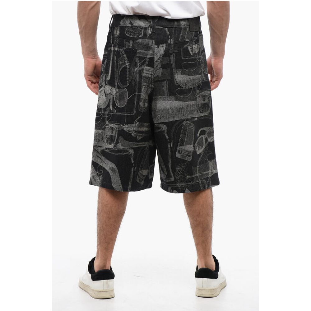 High Waisted Jacquard XRAY Denim Shorts