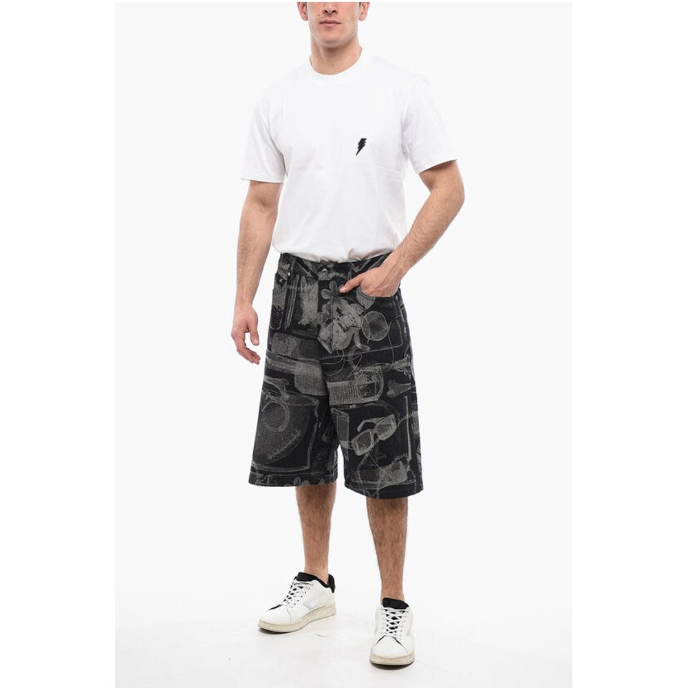 High Waisted Jacquard XRAY Denim Shorts