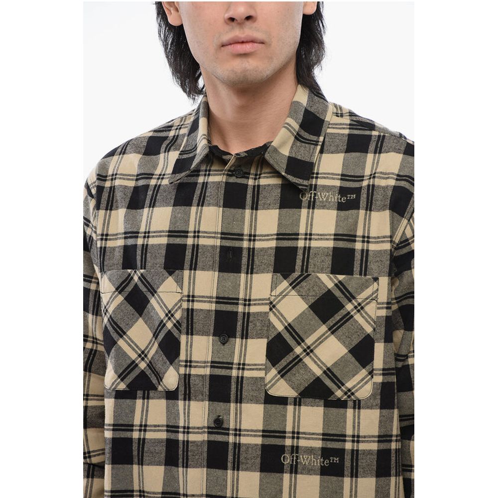 Checkered Flannel Shirt With Front Pockets