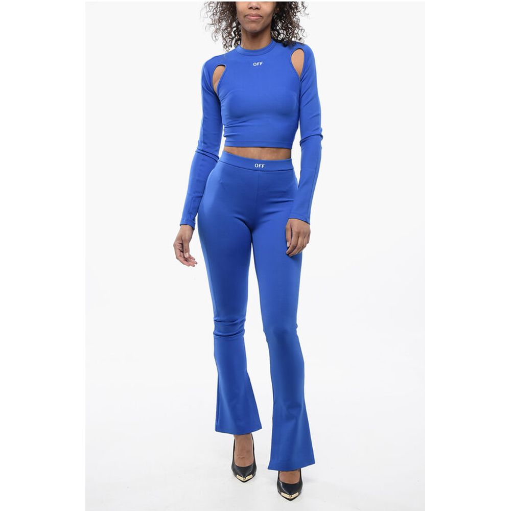 Solid Color leggings with Ankle Slit
