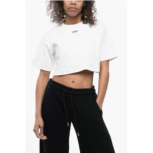 FOR EVER Ribbed Crew-neck Cropped T-Shirt
