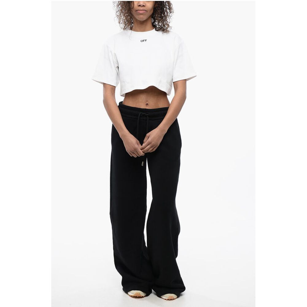 FOR EVER Ribbed Crew-neck Cropped T-Shirt