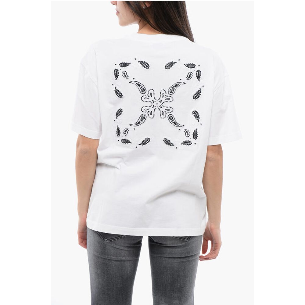Embroidered BANDANA ARROW Crewneck T-Shirt