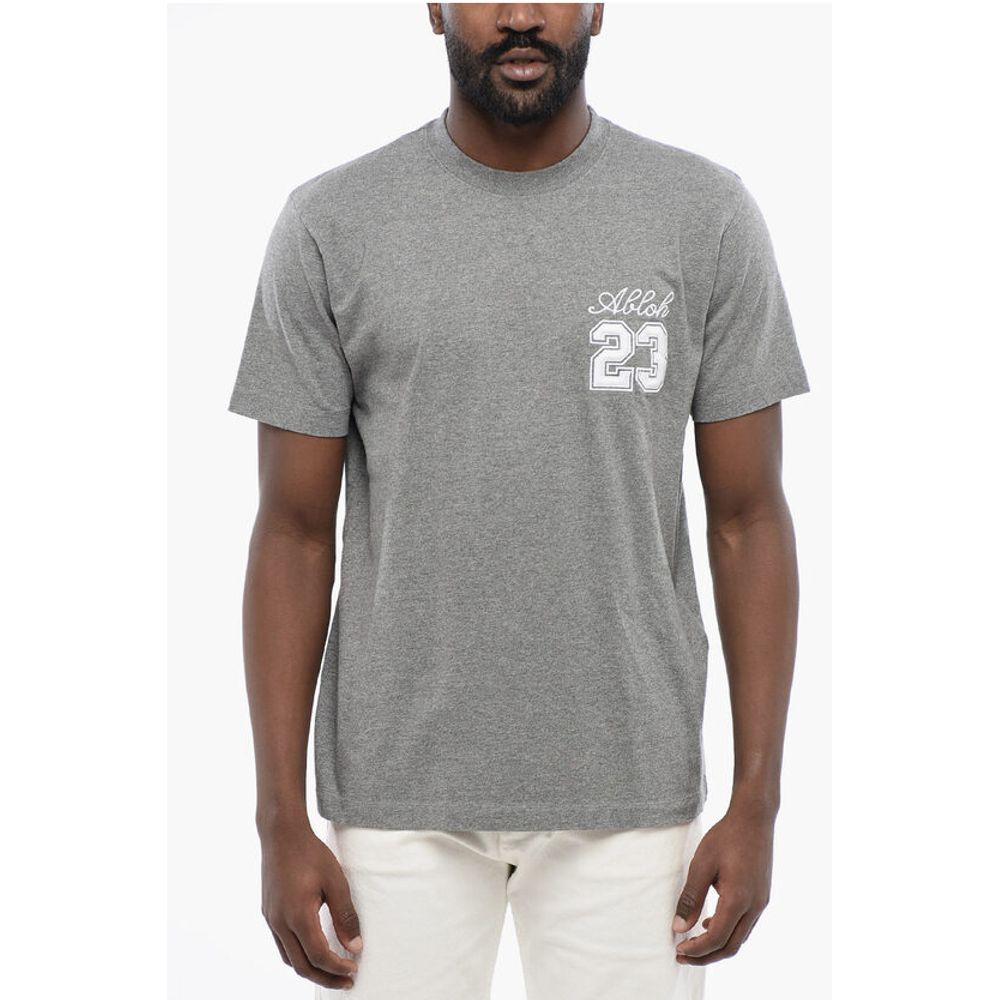 Slim Fit Crewneck T-Shirt with Embroideries
