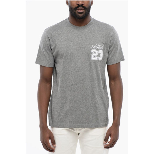 Slim Fit Crewneck T-Shirt with Embroideries