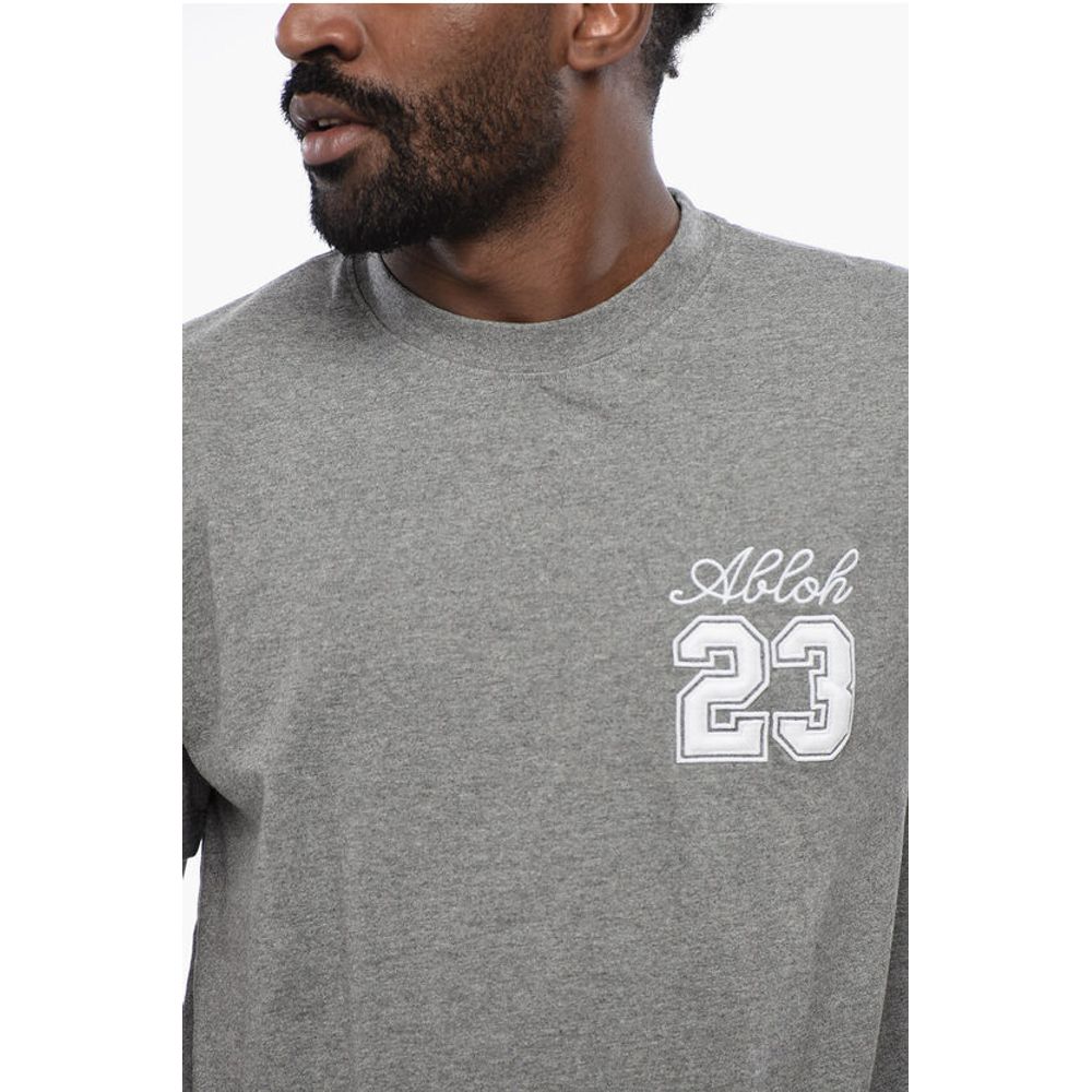 Slim Fit Crewneck T-Shirt with Embroideries