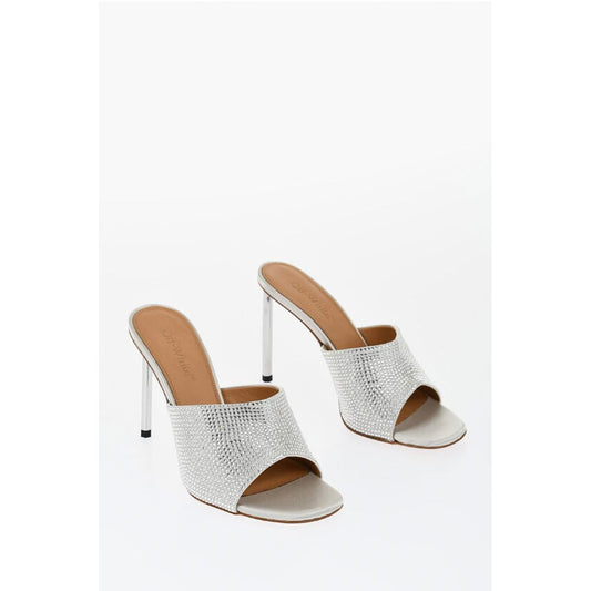 Rhinestoned ALLEN Open-Toe Mules 10 cm