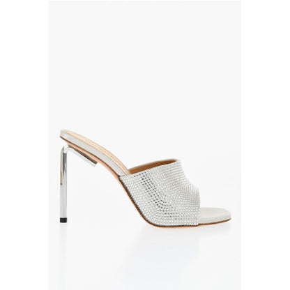 Rhinestoned ALLEN Open-Toe Mules 10 cm