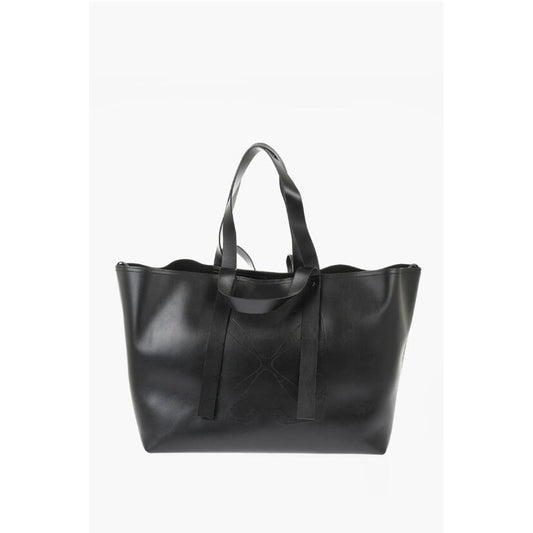 Solid Color Leather Weekend Bag