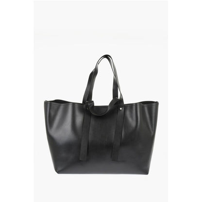 Solid Color Leather Weekend Bag