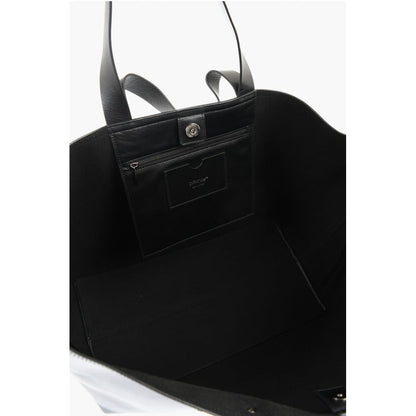 Solid Color Leather Weekend Bag