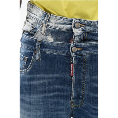 Distressed BURBS Denims with Painted Lettering