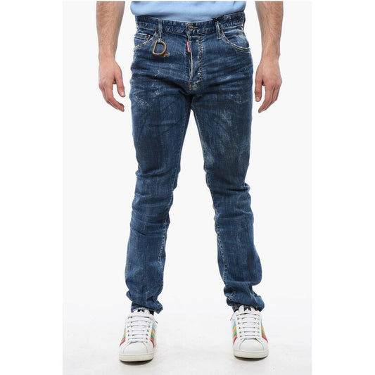 Distressed Cool Guy Denims with Dark Wash