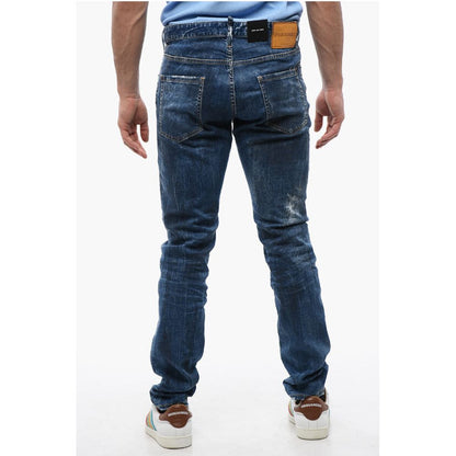 Distressed Cool Guy Denims with Dark Wash
