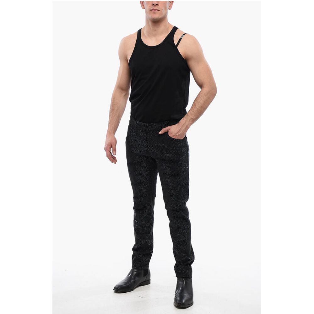 All-over Rhinestoned Denims