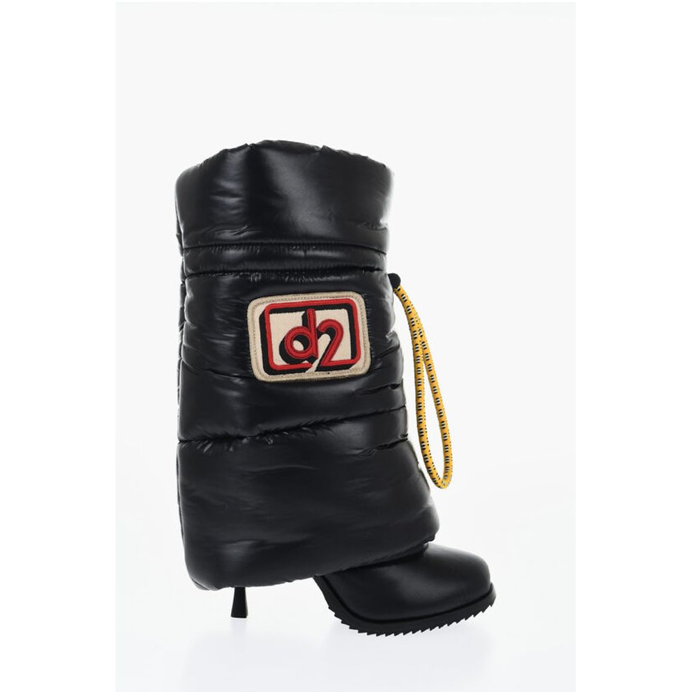 Quilted Nylon PUFFY Boots with Drawstringed Closure 10cm