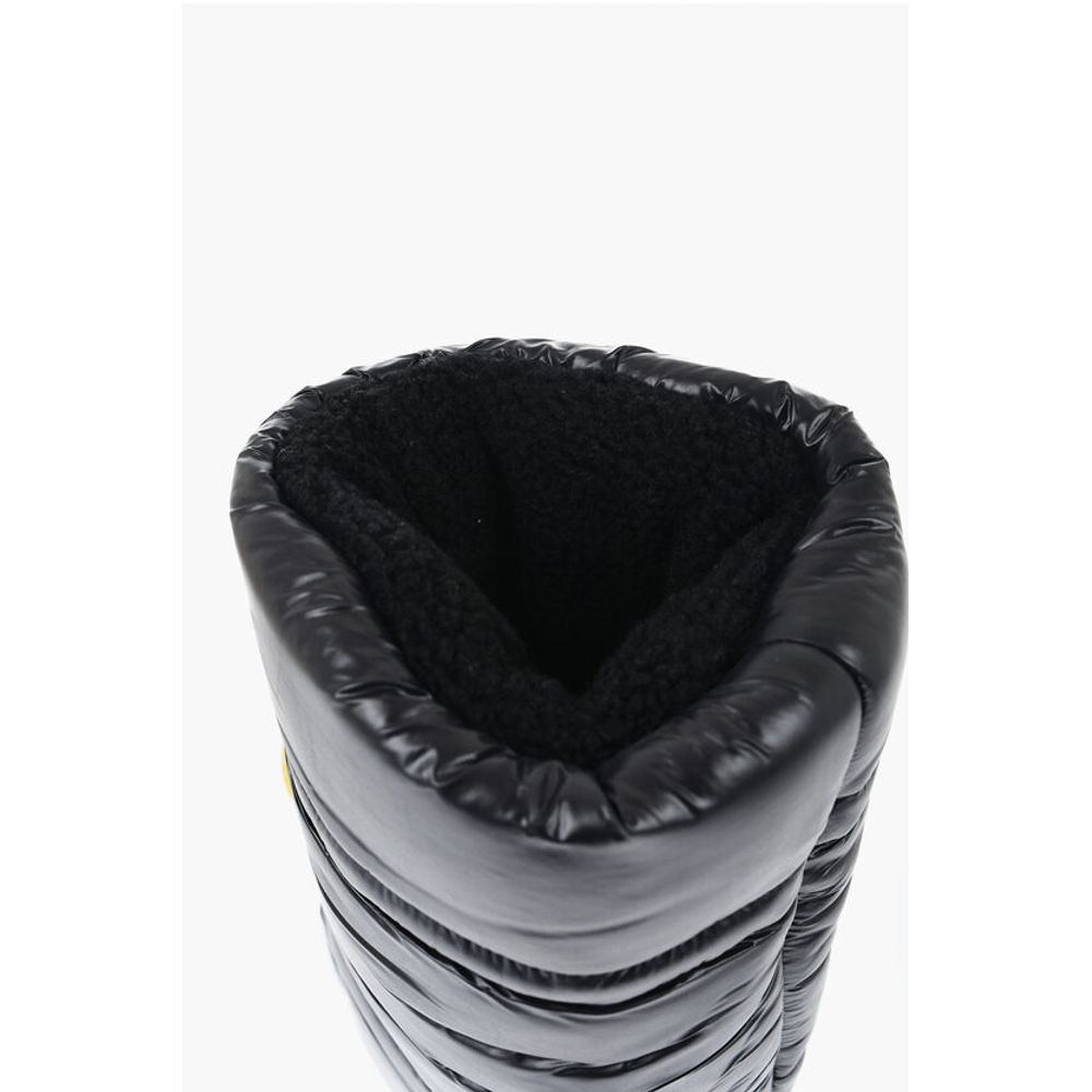 Quilted Nylon PUFFY Boots with Drawstringed Closure 10cm