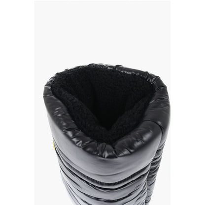 Quilted Nylon PUFFY Boots with Drawstringed Closure 10cm