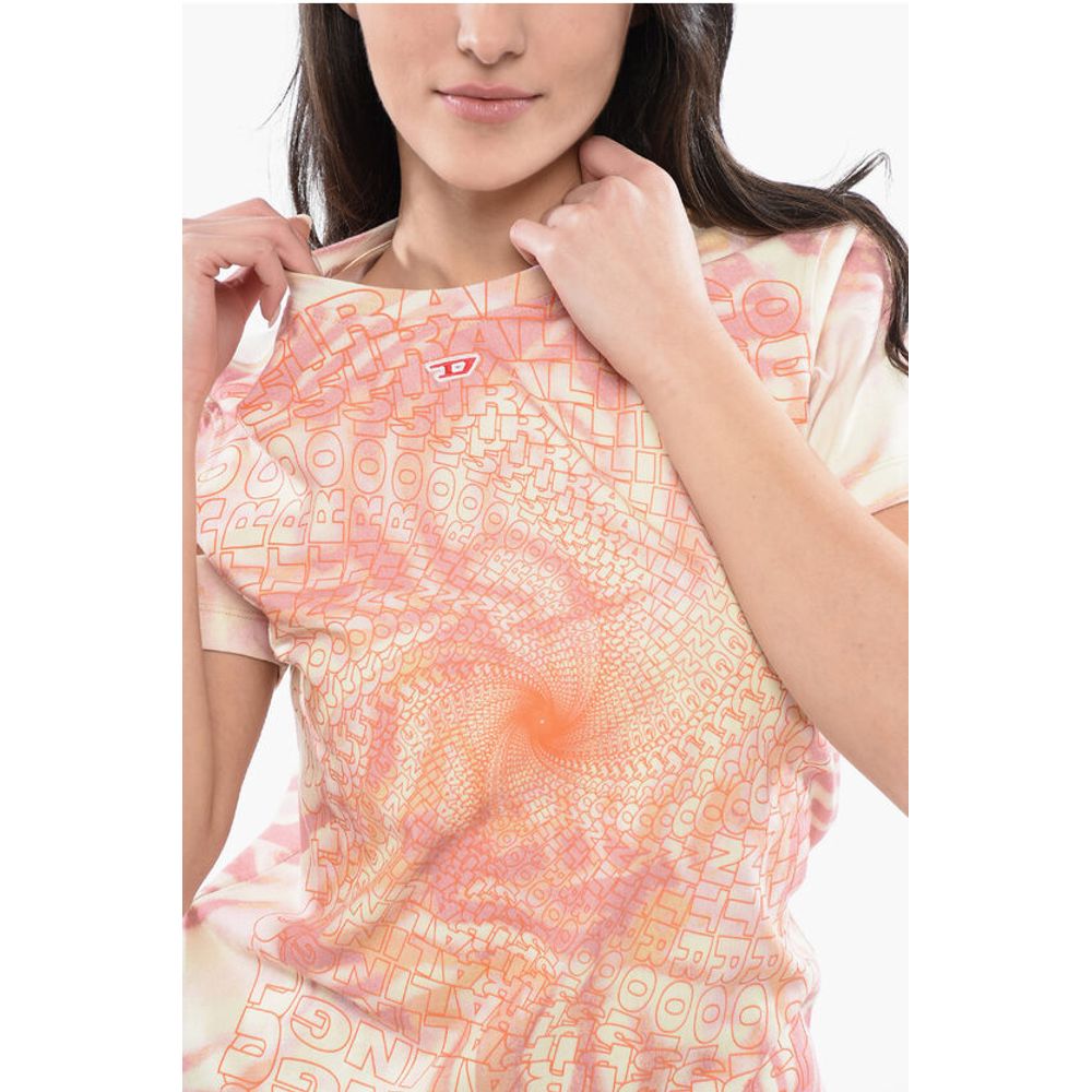 RED TAG Tie Dye Effect T-REGS-N6 Crew-neck T-shirt