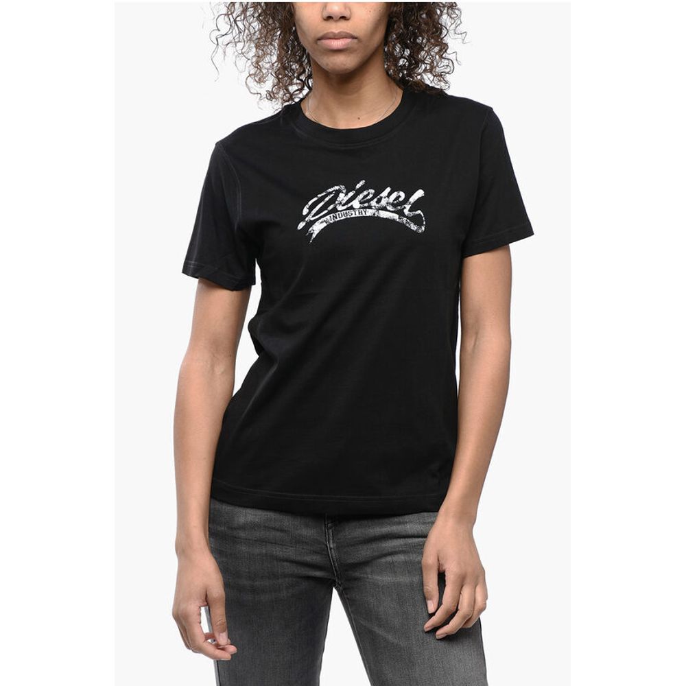 Cotton T-Shirt with Embossed Logo