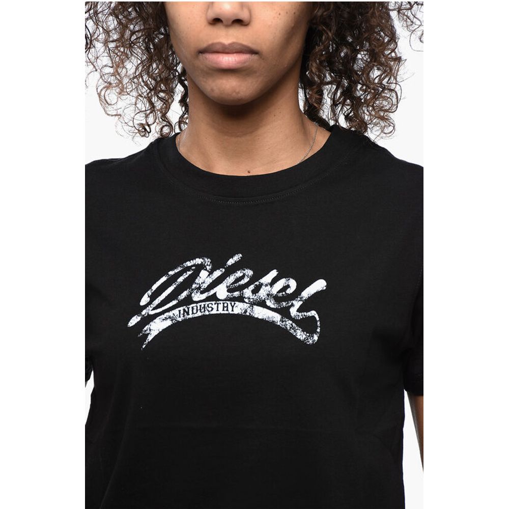 Cotton T-Shirt with Embossed Logo
