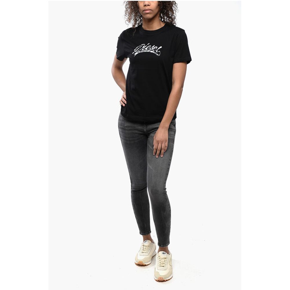 Cotton T-Shirt with Embossed Logo