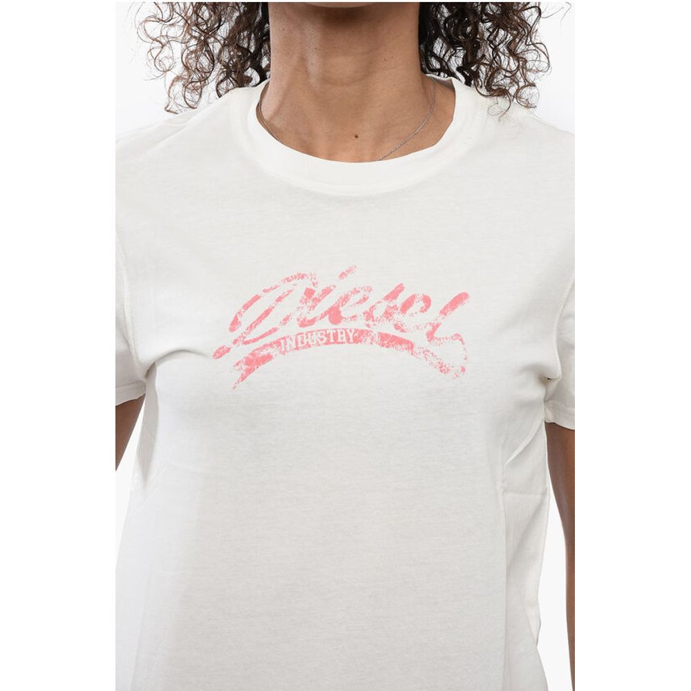 Cotton T-Shirt with Embossed Logo