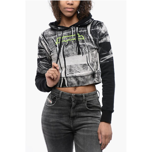 Hoodie Crop Sweethirt with Embossed Logo