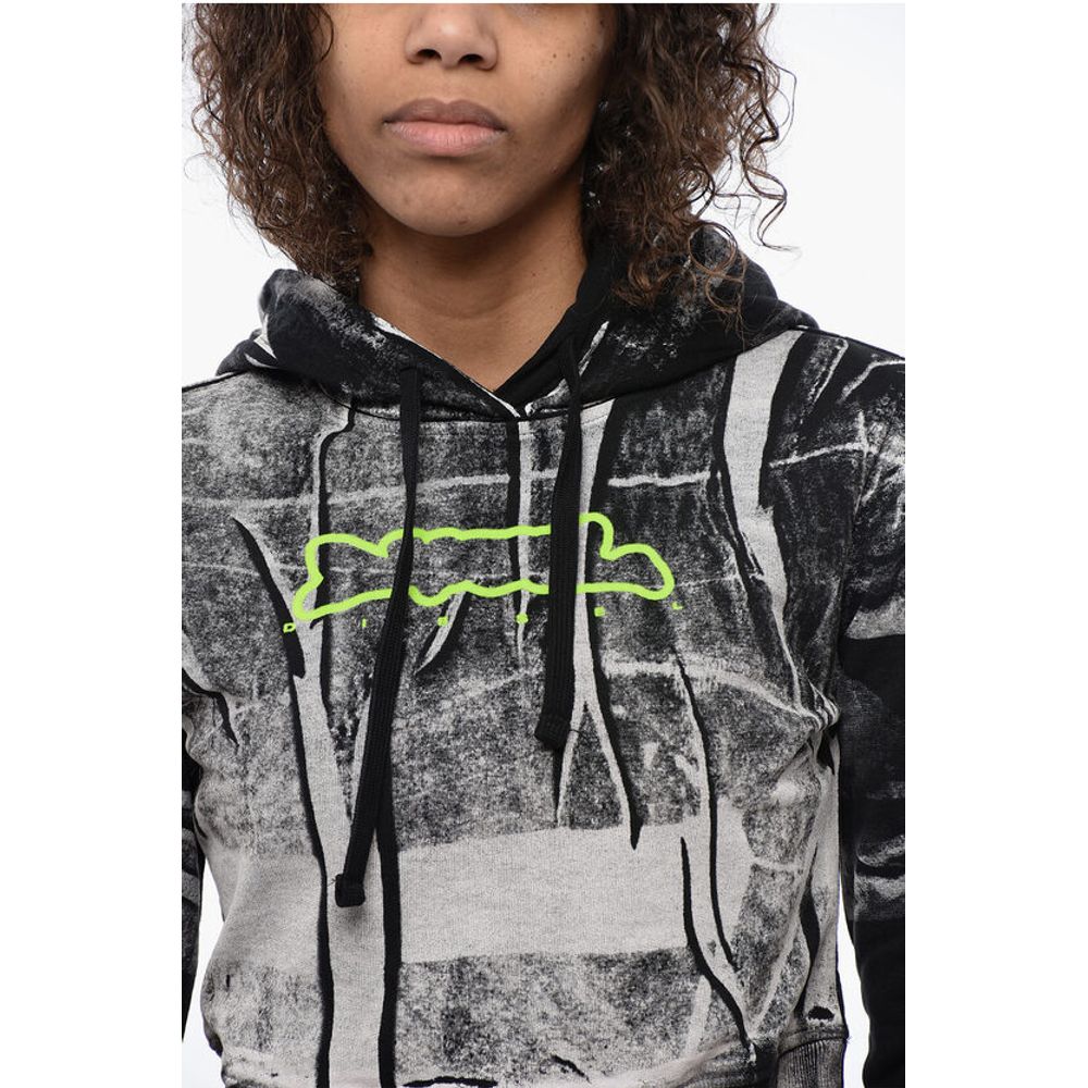 Hoodie Crop Sweethirt with Embossed Logo