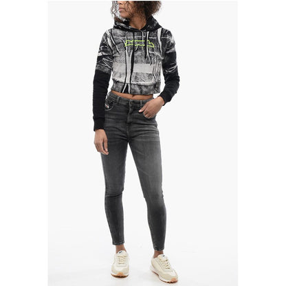 Hoodie Crop Sweethirt with Embossed Logo