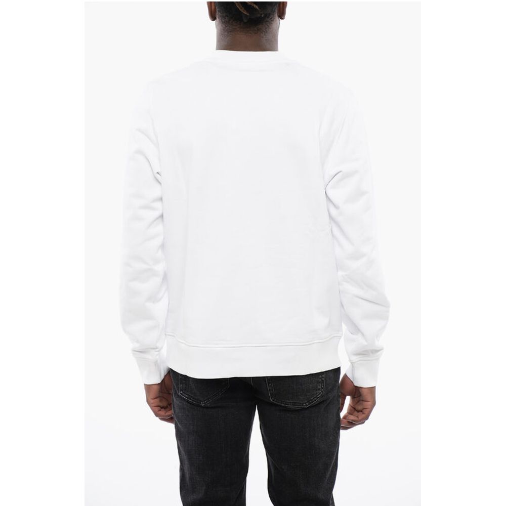 Solid Color S-GINN-K40 Crew-neck Sweatshirt with Printed Log