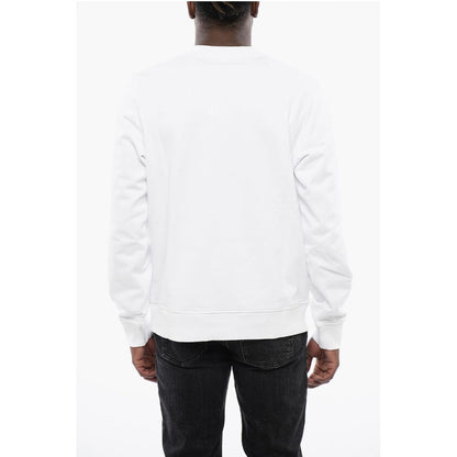 Solid Color S-GINN-K40 Crew-neck Sweatshirt with Printed Log